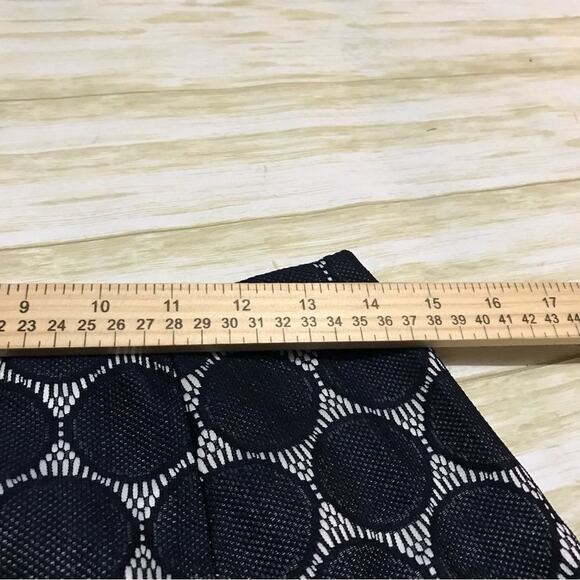 Renee C Stitch Fix NWT Maybell Lace DetailNavy Blue Polka Dot A-line Skirt M - Picture 4 of 5